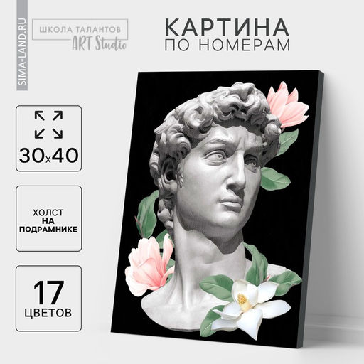 УЦЕНКА Картина по номерам на холсте с подрамником «Давид», 30×40 см