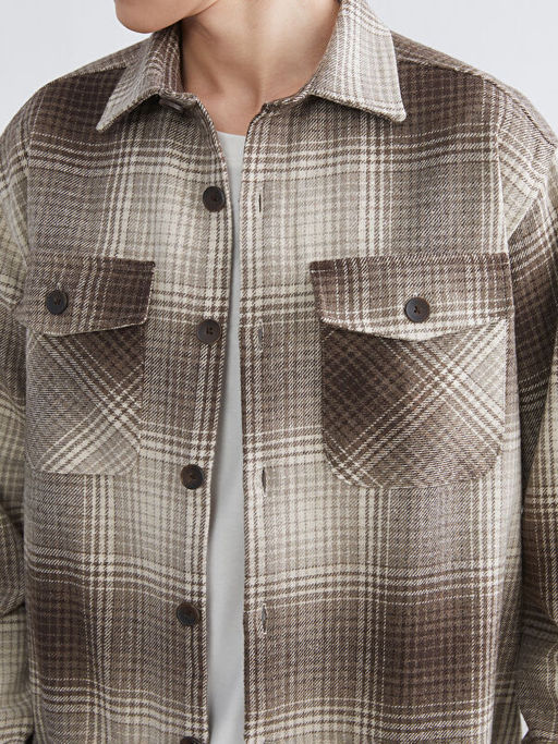 Regular Fit Ekose Erkek Oduncu G?mlek Ceket