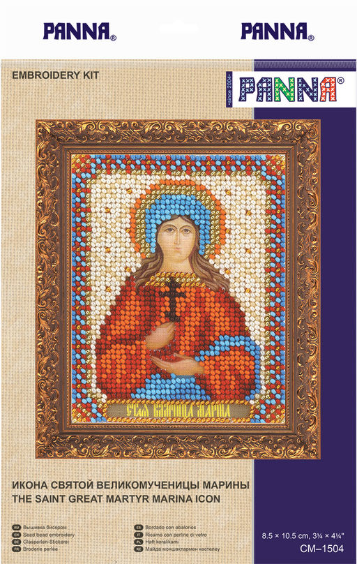 Набор для вышивания PANNA CM-1504 Икона Святой Великомученицы Марины 8.5 х 10.5 см