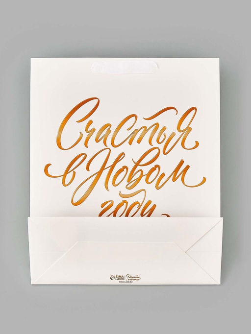 Цена за 2 шт. Пакет подарочный «Новогодние снежинки», 32 × 26 × 10 см, тиснение, конгрев, 3D-эффект