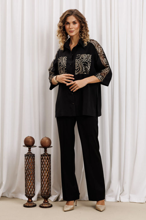 Костюм Gizart 5440 черный, золото