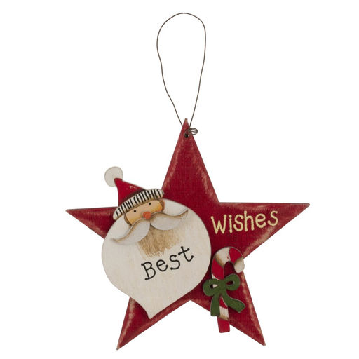 Изделие декоративное подвесное "Снеговик/ Дед Мороз", L14 W1,5 H14 см, 4в.