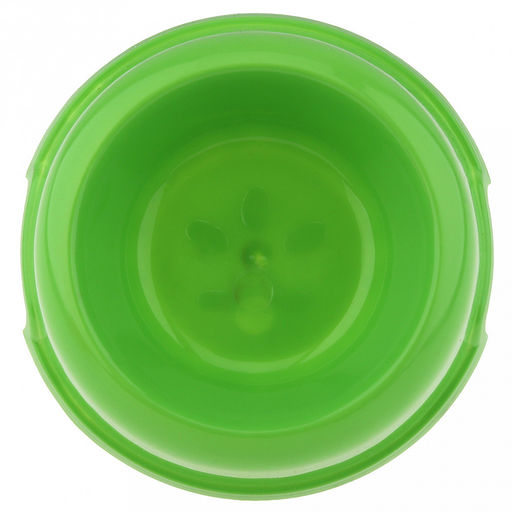 Миска для кормления животных пластмассовая Лапа 0,25л, д11см, h4,7см, основание д15см, цвета микс (зеленый, синий, красный) (Китай) - Pet toys фото 7