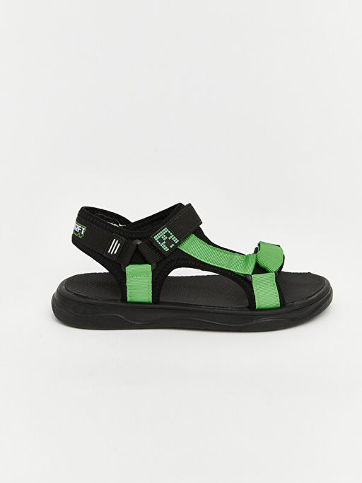 Minecraft Bask?l? Erkek ?ocuk Sandalet