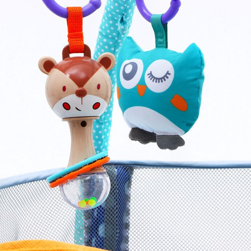 Развивающий коврик - манеж Крошка Я «Лиса», 3 в 1, 68×68 см, 30 цветных шариков, 5 игрушек