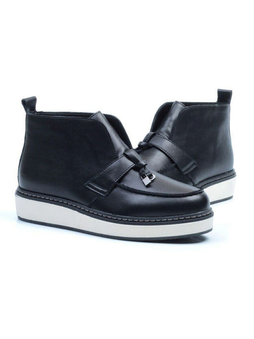 01-5172-1 BLACK Ботинки женские демисезонные (натуральная кожа, байка) - Фабричный китай фото 13