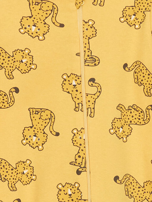 Bask?l? Erkek Bebek Tulumu