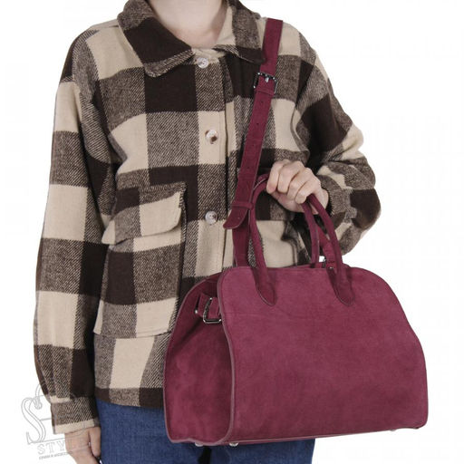 Сумка женская кожаная 6829NNAA wine red Natale Navetta/50(дефект)