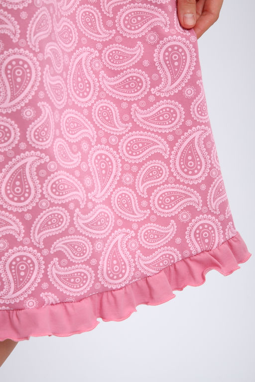 Ночная сорочка из кулирки Василиса лиловая огурцы - Амадэль фото 20