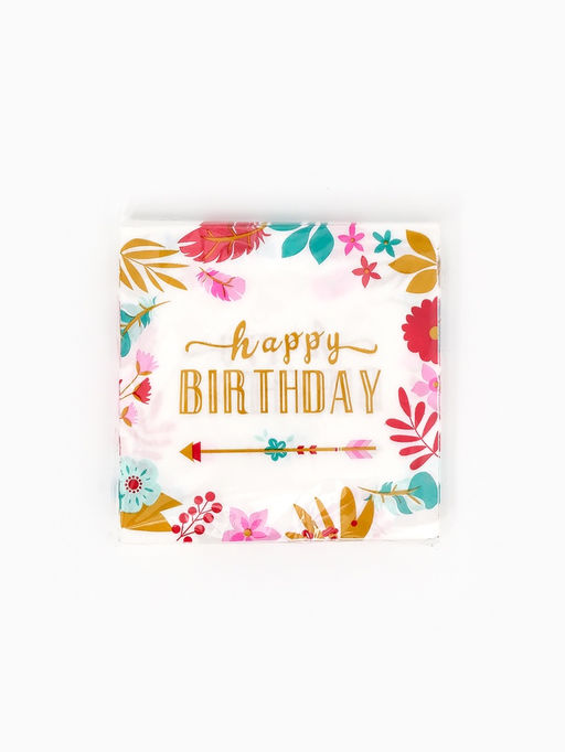 Салфетки бумажные Happy birthday, 33?33 см, 20 шт. - Страна карнавалия фото 5