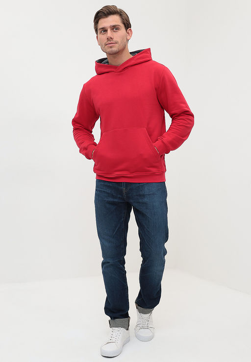 Худи мужское GREG G171-RM-1044 (красный)  фото 2