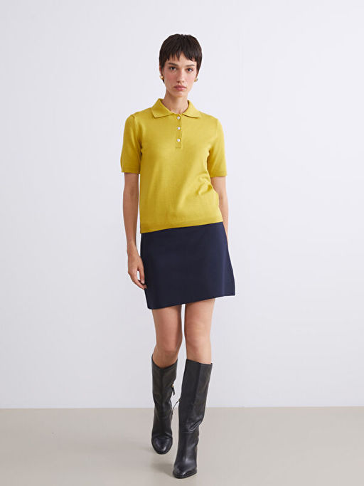 Polo Yaka Kad?n Triko Kazak