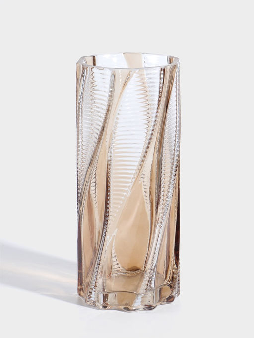 Ваза стекло настольная "Херби" 25х11 см, прозрачно-коричневый