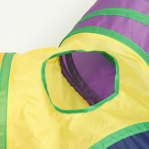 Туннель для кошек шуршащий Рогатка, 8525 см, разноцветный - Пижон фото 5