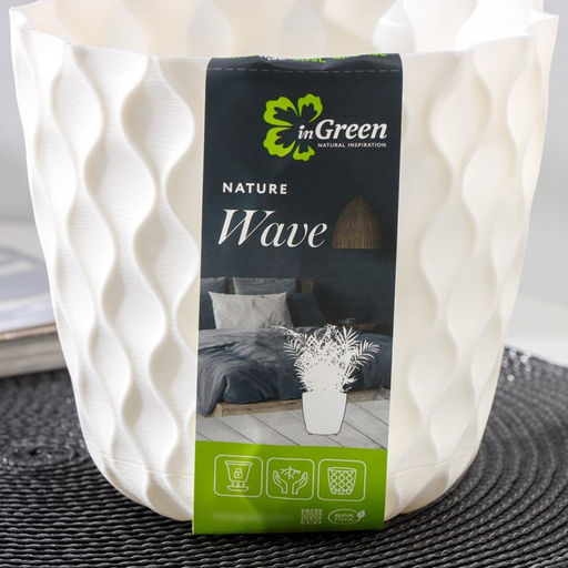 Горшок для цветов с поддоном Wave, 1.4 л, d=14.5 см, пластиковый, белоснежный - Simaland фото 5