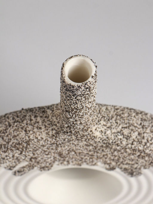 Ваза «Паскуаль», 26.5×20 см, керамика, бело-серая