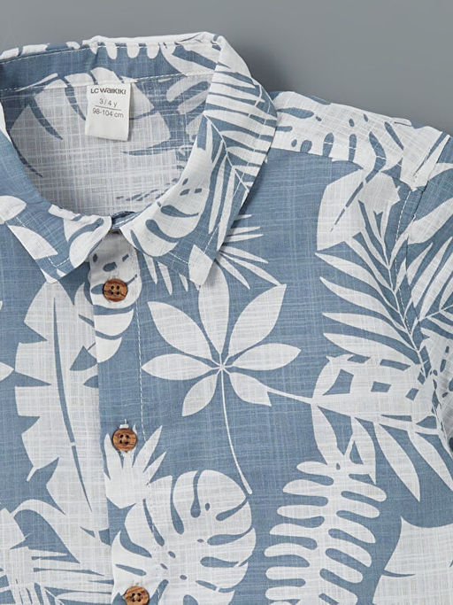 K?sa Kollu Bask?l? Erkek ?ocuk G?mlek