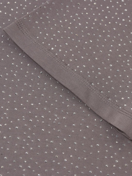 Футболка со стразами женская MIST, серая, размер S