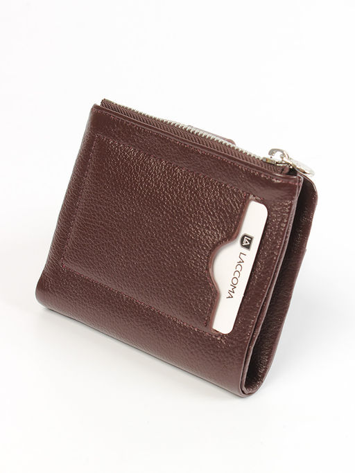 LACCOMA кошелек LA-2090-темно-бордовый натуральная кожа фото 2