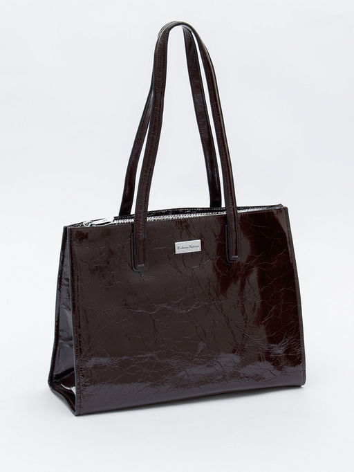 Сумка женская кожаная 9620SP coffee Velina Fabbiano-Safena в Новосибирске