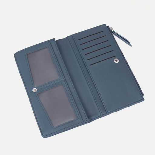 Кошелёк на кнопке, цвет синий - Simaland фото 3