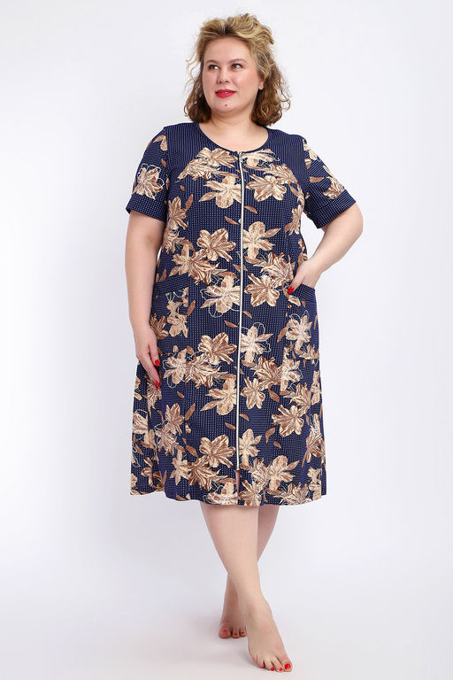 Халат 004 домашний на молнии