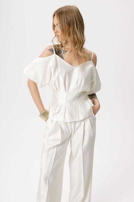 Блуза Pirs 6418 молочный  фото 5