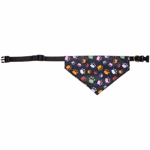 Цена за 4 шт. Ошейник с банданой для кошек и собак мелких пород "Стильный БРО", принт лапки, рL, 24,5*16см (лейбл)