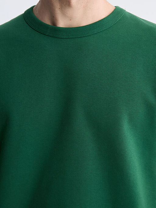 Bisiklet Yaka Erkek Kal?n Sweatshirt