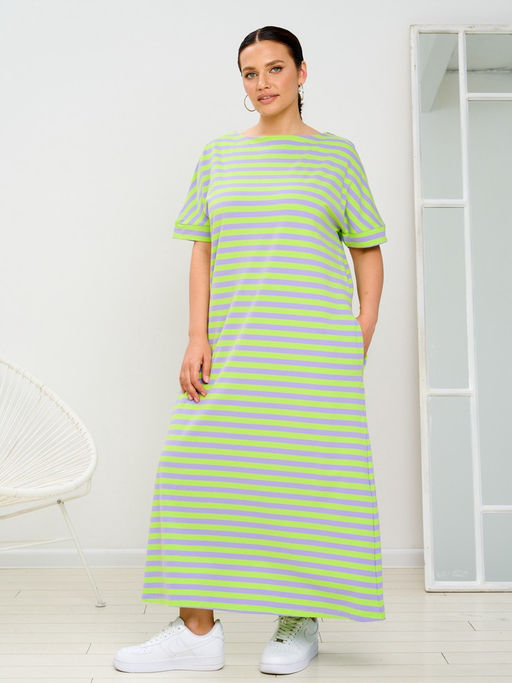 Платье женское MR025SS3 l.green/violet - Maxroses фото 2