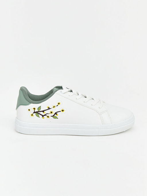 Deri G?r?n?ml? Kad?n Spor Ayakkab?