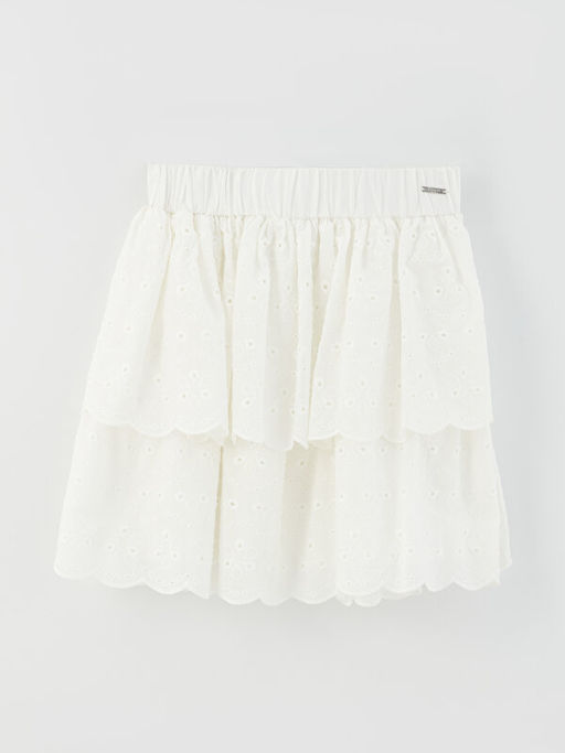 Beli Lastikli Dantel Detayl? K?z ?ocuk Etek