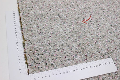 Теплый хлопок Земляничка на оливково-коричневом-2, СОРТ2, ш.1.47м, хлопок-100%, 150гр/м.кв - Купава фото 7