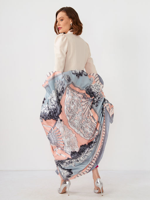 Большой, мягкий, тонкий и очень нежный двусторонний платок с рисунком. - Tantino фото 9