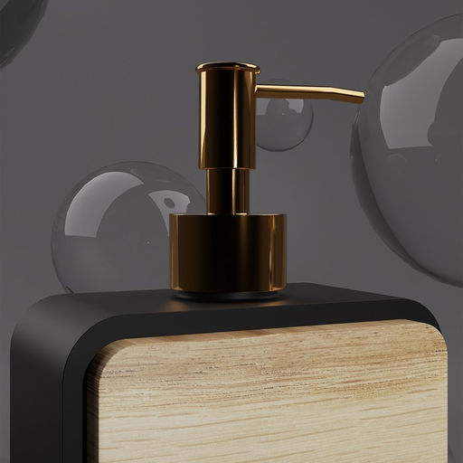 Аксессуары для ванной Агат, 4 предмета: дозатор, мыльница, 2 стакана, чёрные - Simaland фото 9