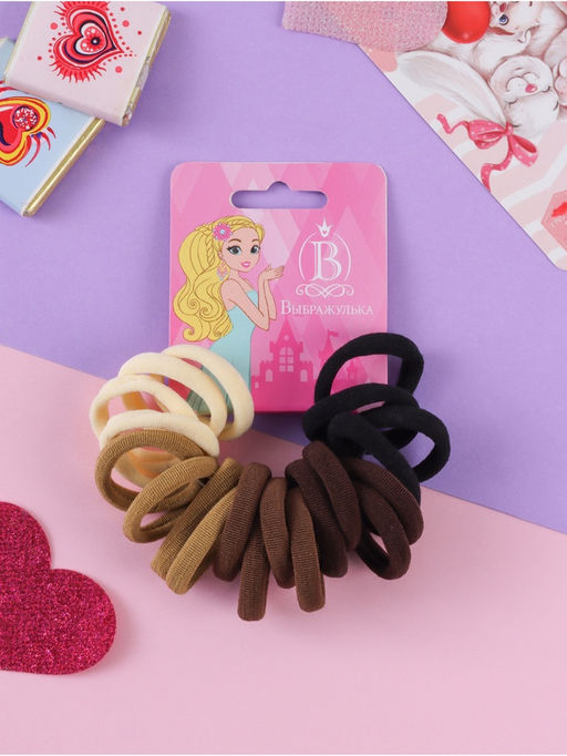 Цена за 3 шт. Резинки для волос «Махрушка», набор 20 шт., простые