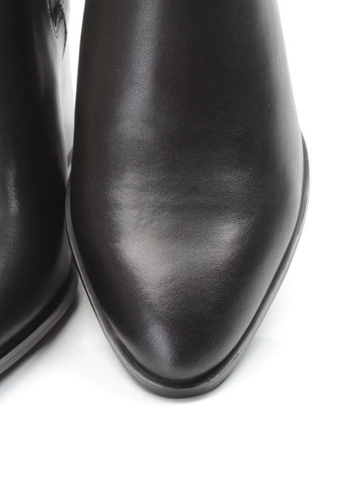01-PCT161-1 BLACK Ботинки Челси демисезонные женские (натуральная кожа, байка) - Фабричный китай фото 14