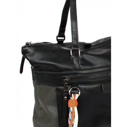 Сумка женская искусственная кожа BT-V 7640, 1отд+карм/перег, плечевой ремень, черный/серый SALE 262521 - Adelia фото 4