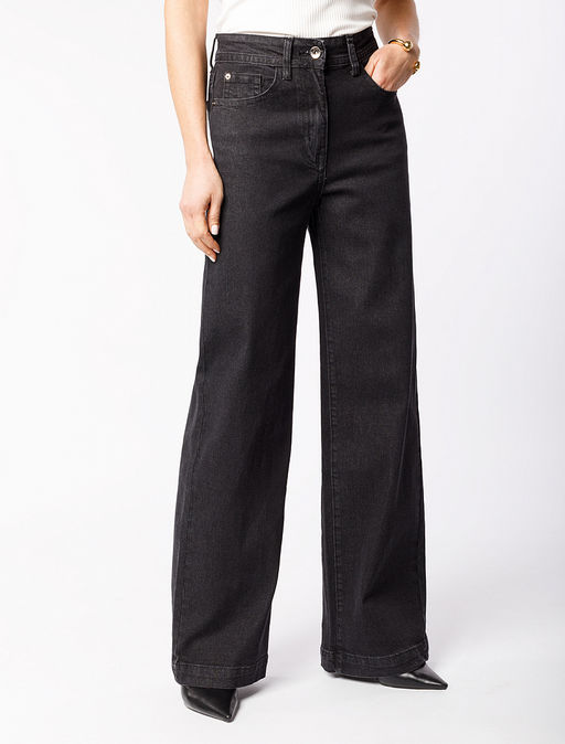 VILATTE / Джинсы-трубы из эластичного денима  фото 4