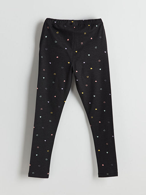 Beli Lastikli ?i?ekli K?z ?ocuk Tayt