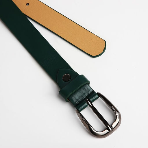 Ремень женский, ширина 2,2 см, винт, пряжка металл, цвет зелёный - Simaland фото 4