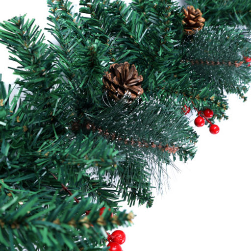 Гирлянда из елочных веток искусственная 2,7 метра 260 веток с ягодами и шишками / WA-1 /уп 17/Новый год - Галеонтрейд фото 3