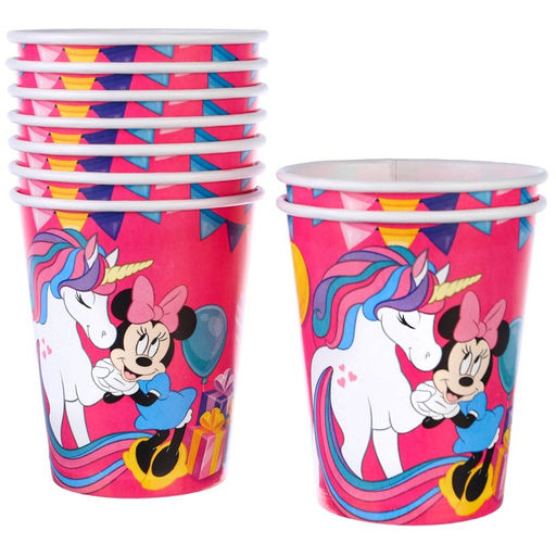 Цена за 10 шт. Стакан бумажный С Днем Рождения!, 250 мл, Минни Маус и Единорог - Disney фото 3
