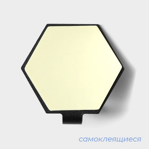 Цена за 2 шт. Крючки самоклеящиеся SAVANNA Black Loft, 4 шт., металл, грань 2 см, чёрные  фото 3
