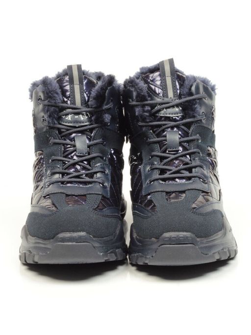 04-8524-2 DARK BLUE Ботинки женские зимние (искусственные материалы) - Фабричный китай фото 5