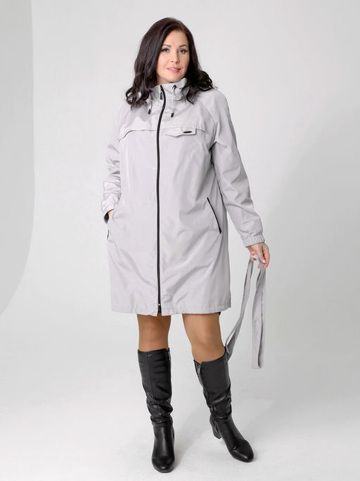 24131 Плащ св.серый - Dizzyway фото 2