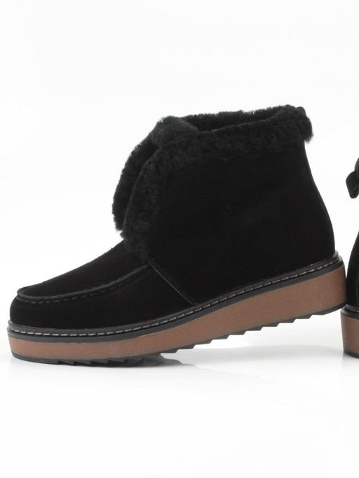 04-5603-2 BLACK Ботинки зимние женские (натуральная кожа, 100% шерсть)