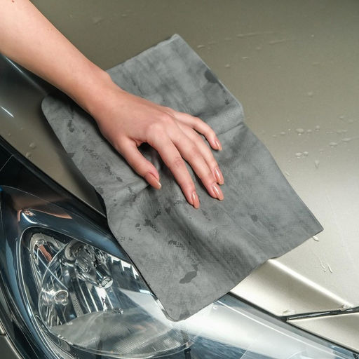 Цена за 2 шт. Замша протирочная Cartage, 43×32 см, в тубе, серая