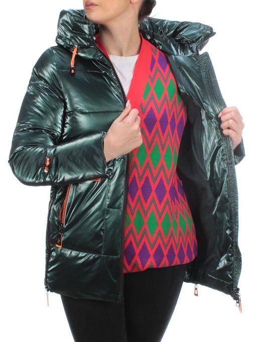 8018 DK. GREEN Пальто женское зимнее JARIUS (200 гр. холлофайбера) - Fashion фото 9