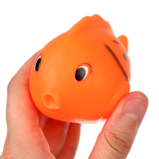 Резиновая игрушка для ванны Крошка Я «Чудо-рыбка», 9 см, с пищалкой, МИКС